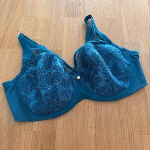 Understance 42G Teal Ivy Underwire Bra in Blue Coral